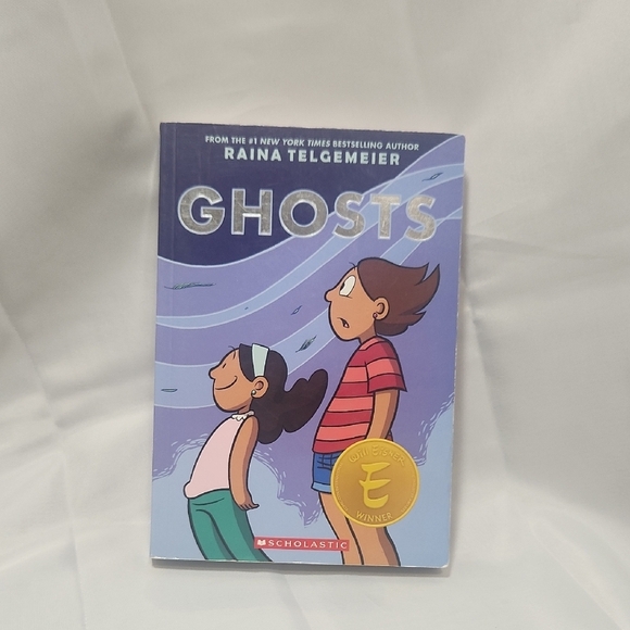 Scholastic Ghosts Book by Raina Telgemeier - Blue and Purple Cover - Picture 1 of 3
